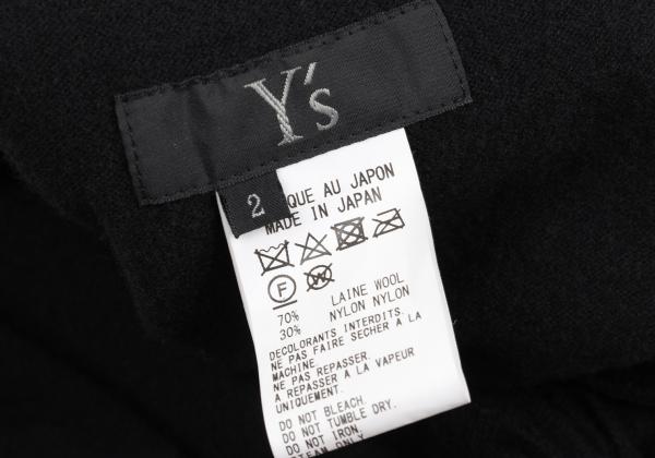 Y's Wool Blend Penguin Sarouel Pants Black Size 2
