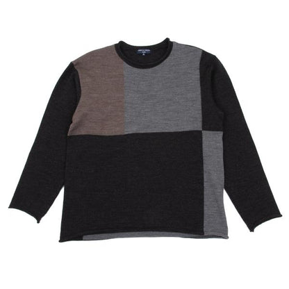 COMME des GARCONS HOMME Gray Color Block Knit Size S