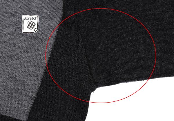 COMME des GARCONS HOMME Gray Color Block Knit Size S