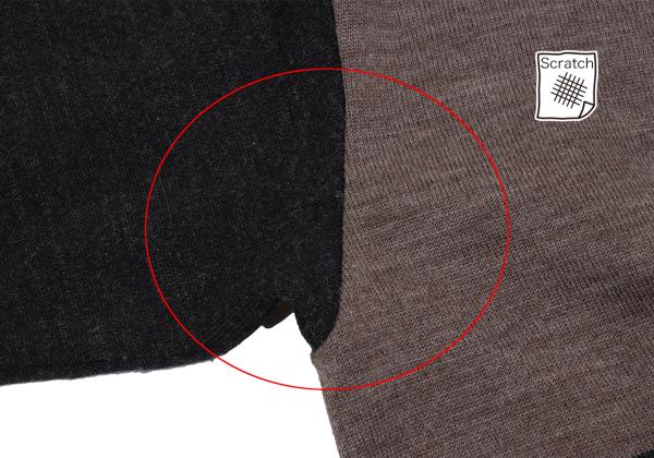 COMME des GARCONS HOMME Gray Color Block Knit Size S