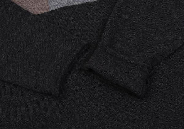 COMME des GARCONS HOMME Gray Color Block Knit Size S