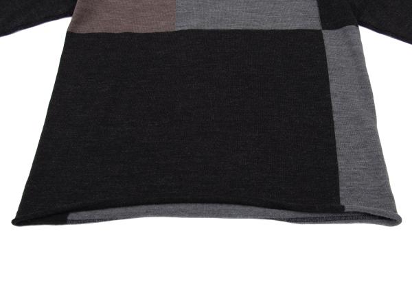 COMME des GARCONS HOMME Gray Color Block Knit Size S