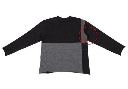 COMME des GARCONS HOMME Gray Color Block Knit Size S