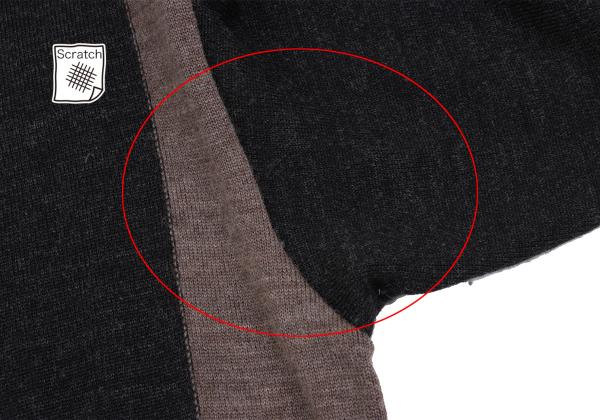 COMME des GARCONS HOMME Gray Color Block Knit Size S