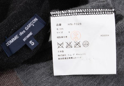 COMME des GARCONS HOMME Gray Color Block Knit Size S