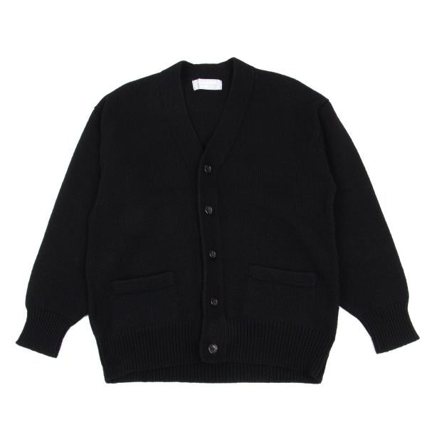 COMME des GARCONS HOMME Wool Blend Low Cardigan Black Size M