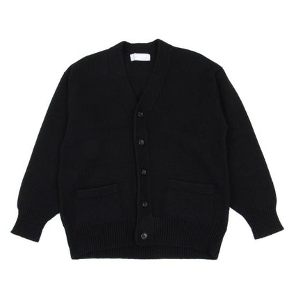 COMME des GARCONS HOMME Wool Blend Low Cardigan Black Size M