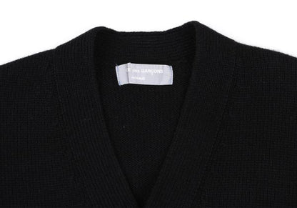 COMME des GARCONS HOMME Wool Blend Low Cardigan Black Size M