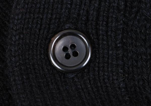 COMME des GARCONS HOMME Wool Blend Low Cardigan Black Size M
