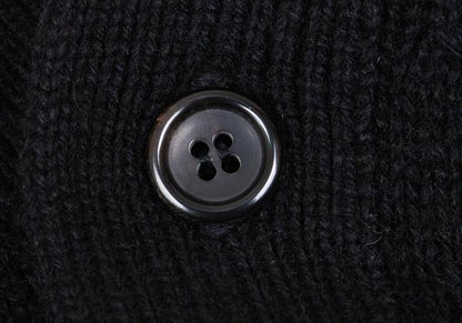 COMME des GARCONS HOMME Wool Blend Low Cardigan Black Size M
