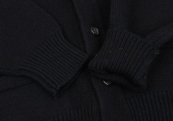 COMME des GARCONS HOMME Wool Blend Low Cardigan Black Size M