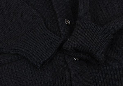 COMME des GARCONS HOMME Wool Blend Low Cardigan Black Size M