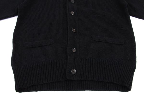 COMME des GARCONS HOMME Wool Blend Low Cardigan Black Size M