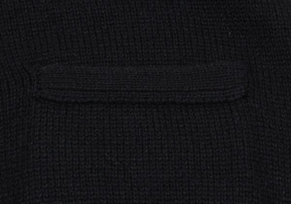 COMME des GARCONS HOMME Wool Blend Low Cardigan Black Size M