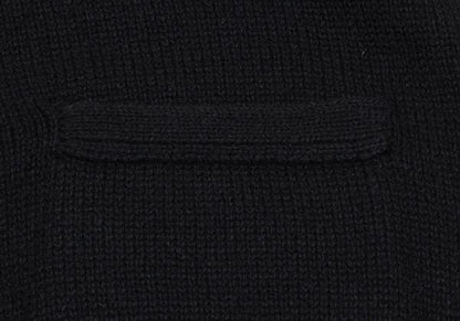 COMME des GARCONS HOMME Wool Blend Low Cardigan Black Size M
