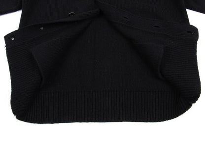 COMME des GARCONS HOMME Wool Blend Low Cardigan Black Size M