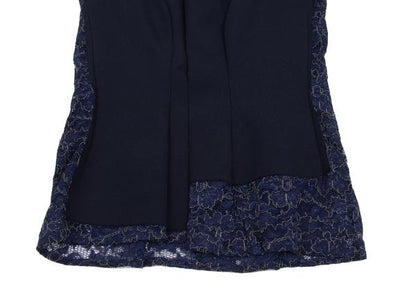 COMME des GARCONS Wool Lame Flower Vest Navy Size S