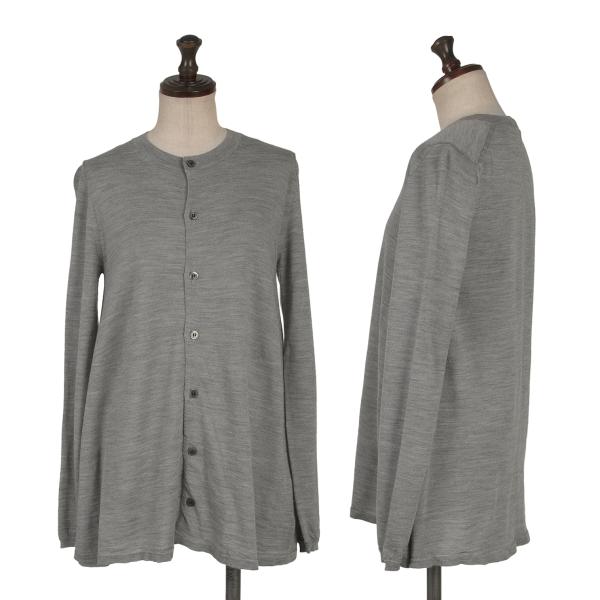 COMME des GARCONS Wool Crew Neck Knit Cardigan Size XS