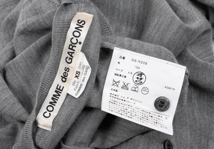 COMME des GARCONS Wool Crew Neck Knit Cardigan Size XS
