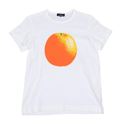 tricot COMME des GARCONS Orange Print T-Shirt White Size S