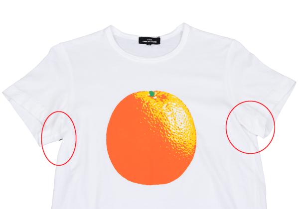 tricot COMME des GARCONS Orange Print T-Shirt White Size S