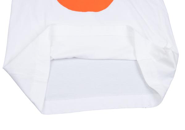 tricot COMME des GARCONS Orange Print T-Shirt White Size S