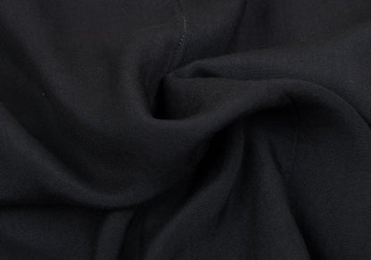COMME des GARCONS Black Rayon White Stitch Midi Dress Size M