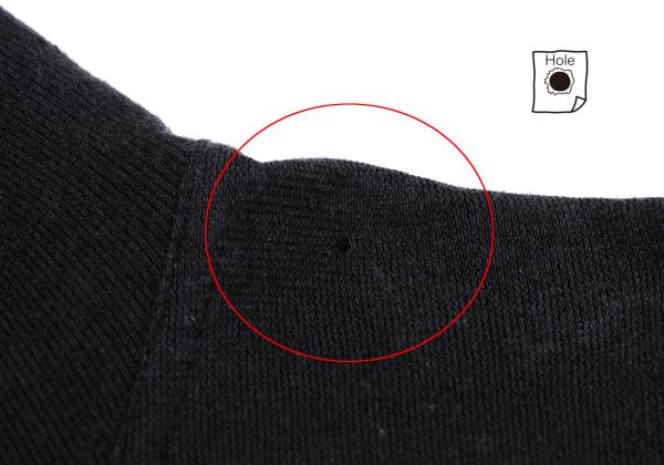 JUNIOR GAULTIER Half-Zip Mixed Sleeve L/S Tee Black Size 40