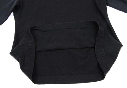 JUNIOR GAULTIER Half-Zip Mixed Sleeve L/S Tee Black Size 40
