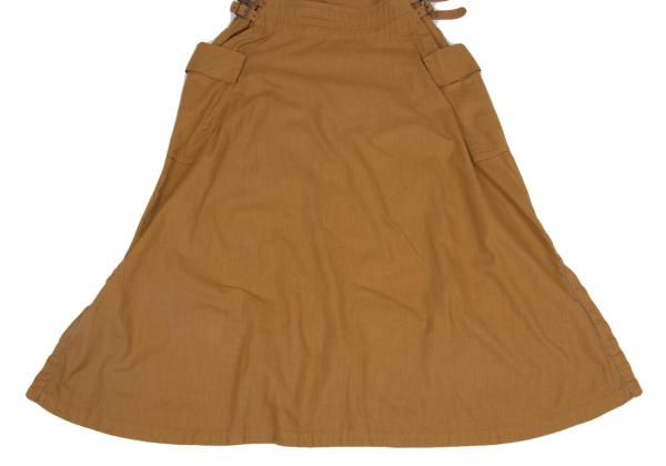Y's Cotton Linen Side Belt Cargo Skirt Brown Size 2