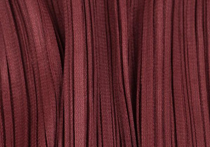 PLEATS PLEASE China Button Collarless Jacket Bordeaux Size 3