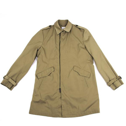 ARMANI COLLEZIONI Balmacaan Zip Coat Beige Size 50