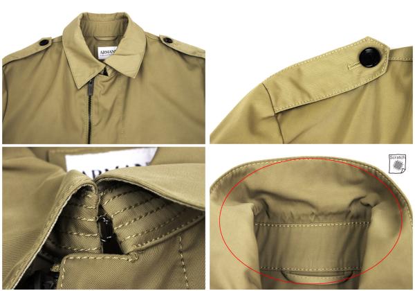 ARMANI COLLEZIONI Balmacaan Zip Coat Beige Size 50