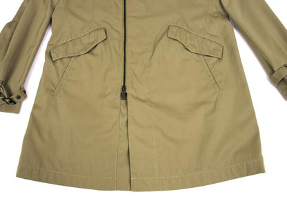 ARMANI COLLEZIONI Balmacaan Zip Coat Beige Size 50