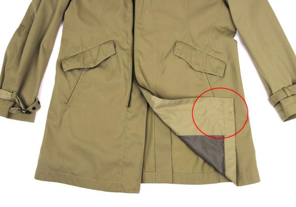 ARMANI COLLEZIONI Balmacaan Zip Coat Beige Size 50
