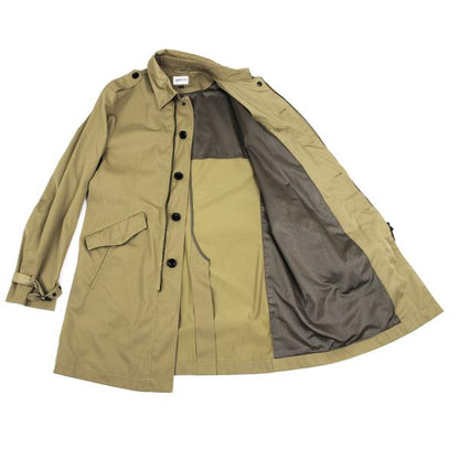 ARMANI COLLEZIONI Balmacaan Zip Coat Beige Size 50