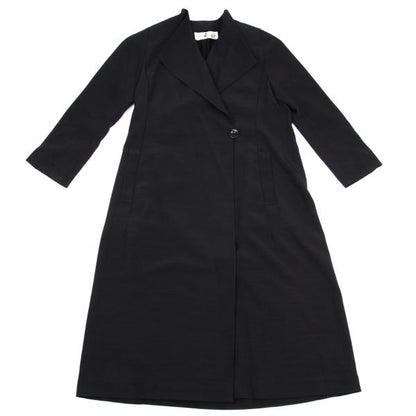 HIROKO KOSHINO pret a porter Wool Blend Coat Black Size 9