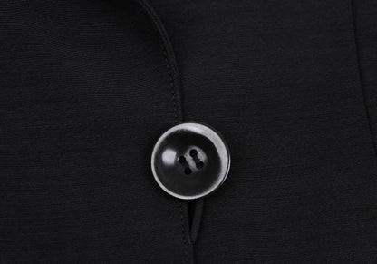 HIROKO KOSHINO pret a porter Wool Blend Coat Black Size 9