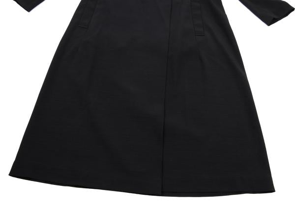 HIROKO KOSHINO pret a porter Wool Blend Coat Black Size 9