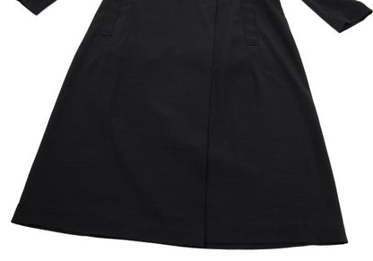 HIROKO KOSHINO pret a porter Wool Blend Coat Black Size 9