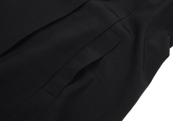 HIROKO KOSHINO pret a porter Wool Blend Coat Black Size 9