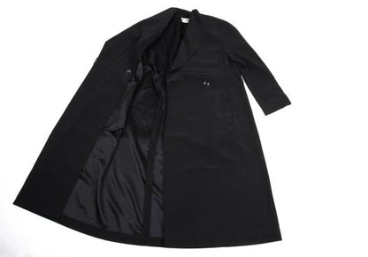 HIROKO KOSHINO pret a porter Wool Blend Coat Black Size 9