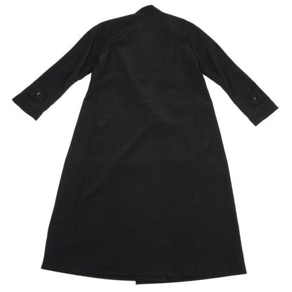 HIROKO KOSHINO pret a porter Wool Blend Coat Black Size 9