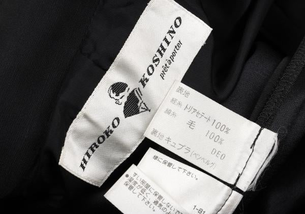 HIROKO KOSHINO pret a porter Wool Blend Coat Black Size 9