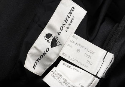 HIROKO KOSHINO pret a porter Wool Blend Coat Black Size 9
