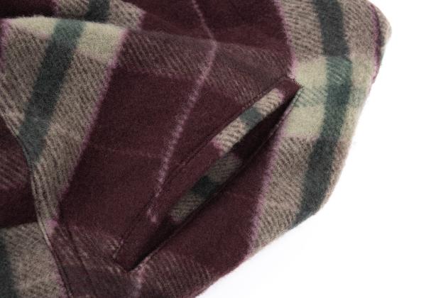 COMME des GARCONS Wool Check Skirt Sarouel Pants Red Size S