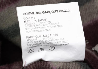 COMME des GARCONS Wool Check Skirt Sarouel Pants Red Size S