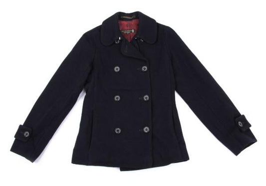 MACKINTOSH Wool Short Pea Coat Navy Size 32