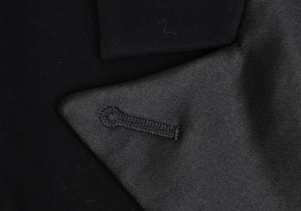 VIKTOR&ROLF Silk Collar Double-Breasted Jacket Black Size 38