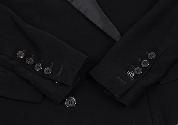 VIKTOR&ROLF Silk Collar Double-Breasted Jacket Black Size 38